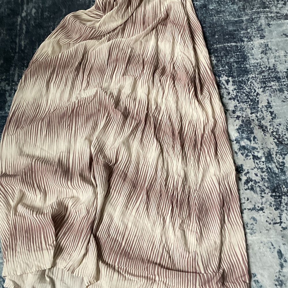 A New Day Cream and Brown Striped Scarf